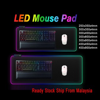 Mouse Pad ,mouse pad gaming ,RGB Lighting Gaming Mouse Pad 250/300/350/400/450/800/900 (( Ready stock ))