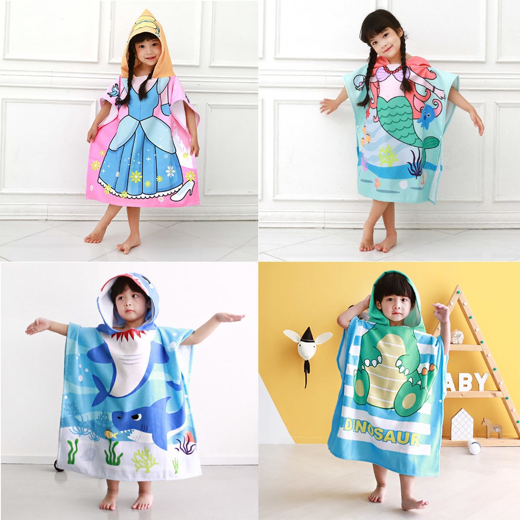 childs hooded beach towel