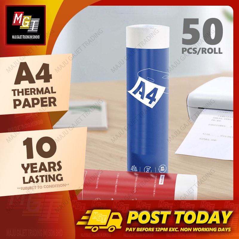 A4 Thermal Paper Roll Shopee Malaysia
