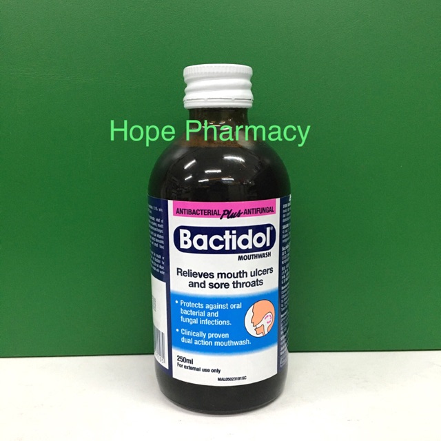 Bactidol Mouthwash Relieves Mouth Ulcers and Sore Throats 250ml Shopee Malaysia