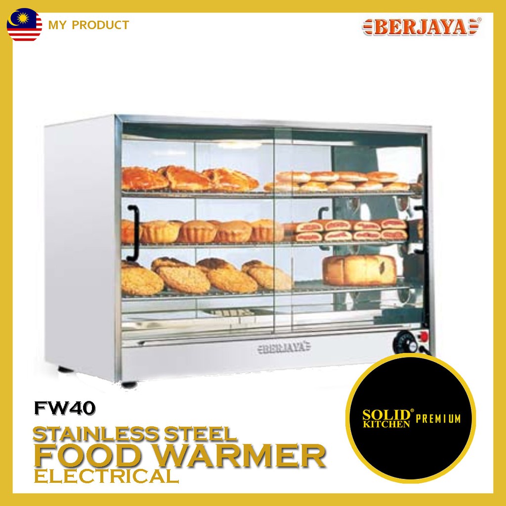 BERJAYA STAINLESS STEEL ELECTRICAL FOOD WARMER Model : FW40 