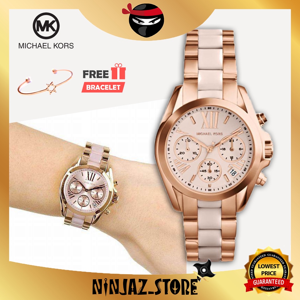 ?Malaysia 3Years Warranty?] MICHAEL KORS MK6066 Rose Dial Rose Gold-tone  Watch (2 Years Warranty) | Shopee Malaysia