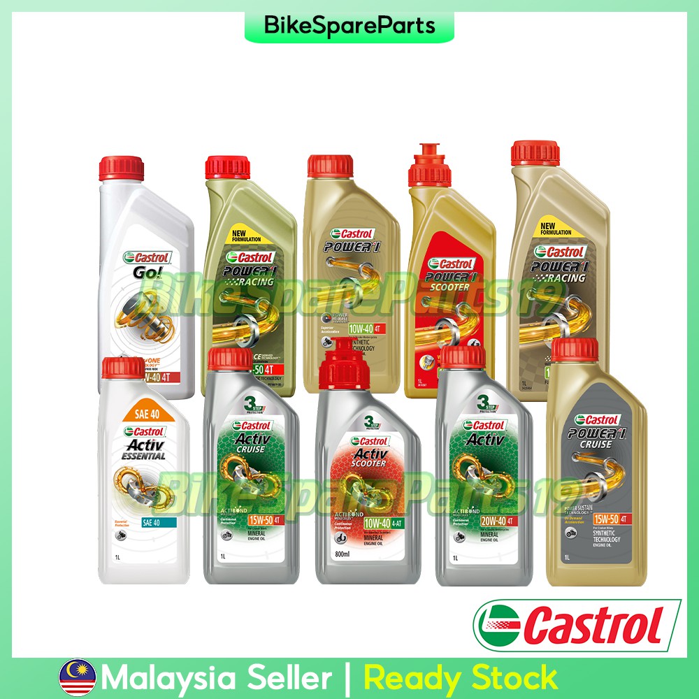Buy Castrol Engine Oil Minyak 4t And 2t For Motorbike 1l 100 Genuine Products 100 Original Seetracker Malaysia