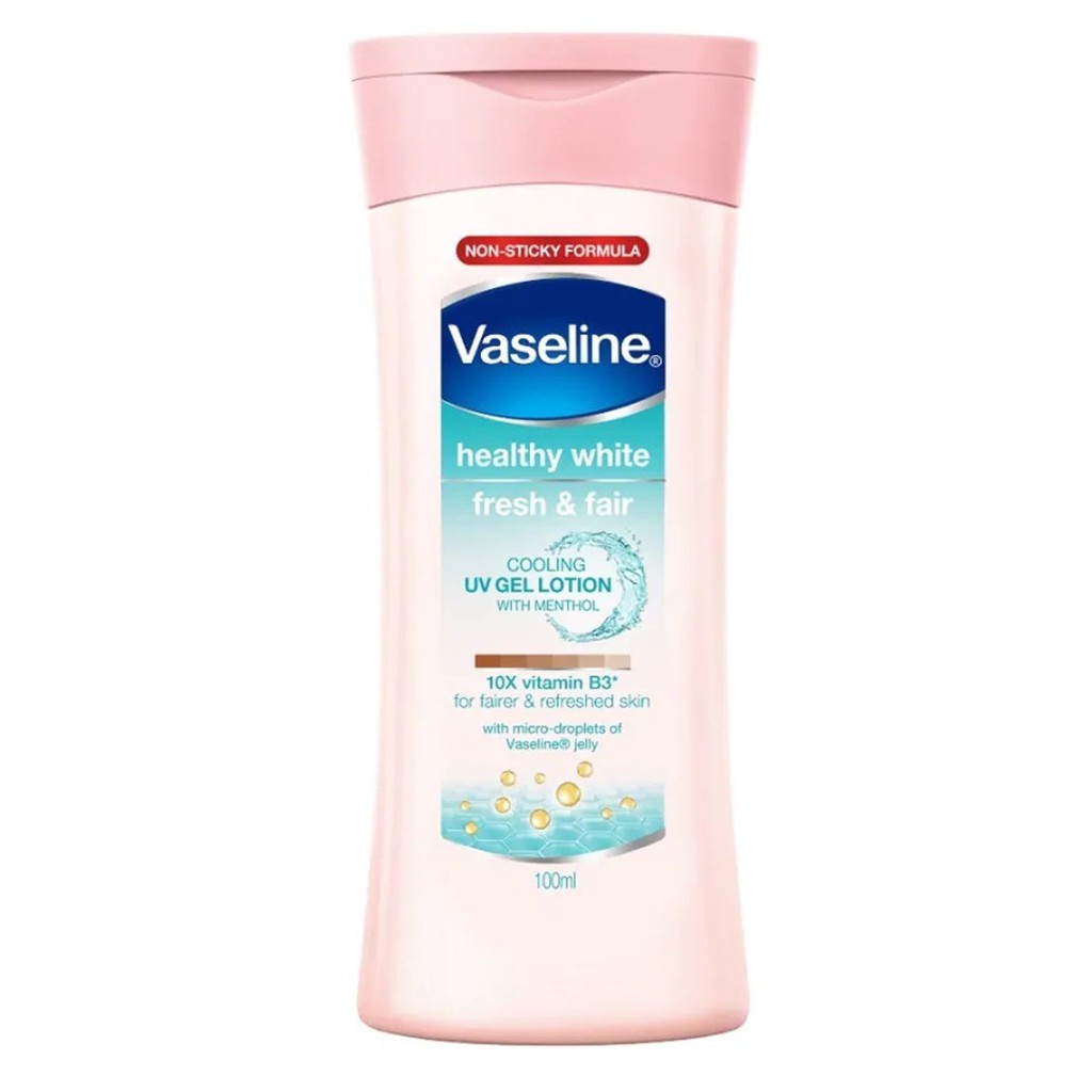 Vaseline Healthy White Fresh Fair Cooling Uv Gel Lotion With Menthol 100ml Malaysia