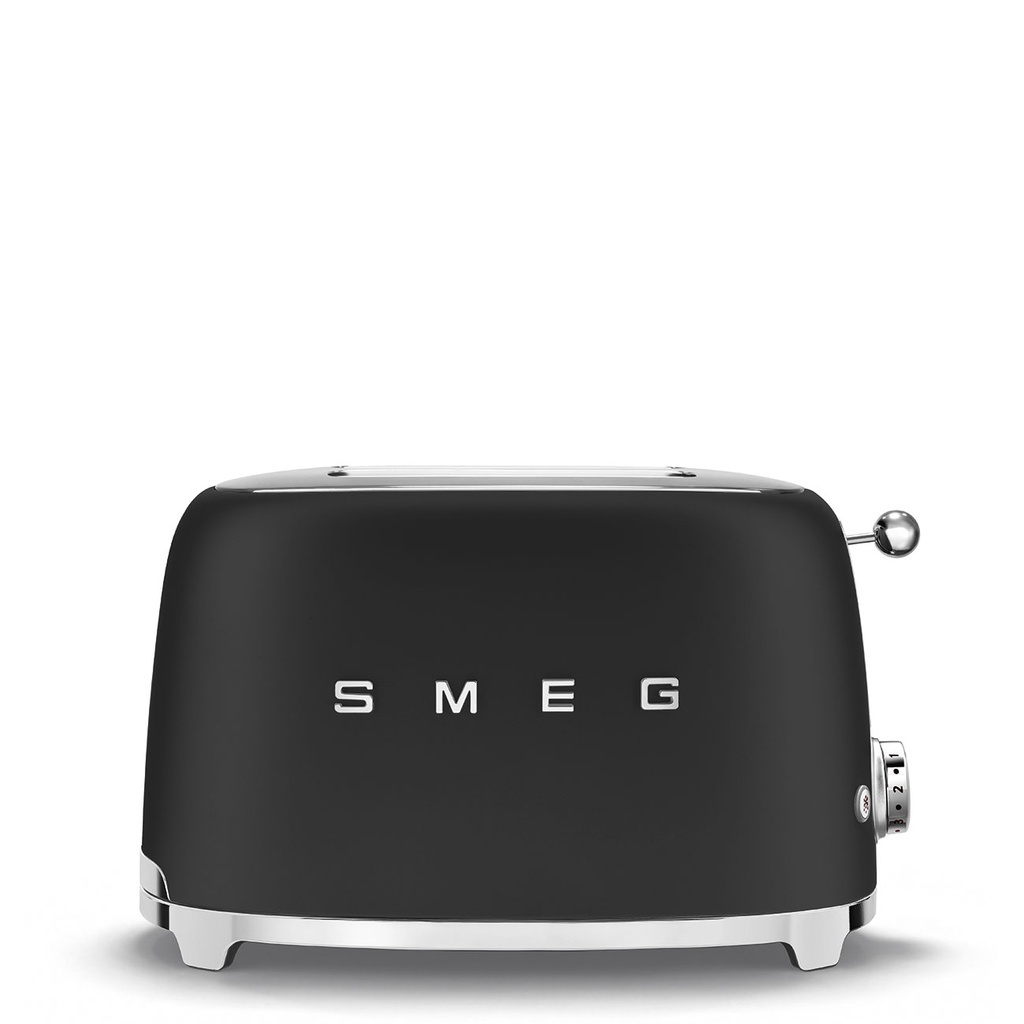 SMEG Electric Toaster TSF01BLMUK, Matt Black, 950w