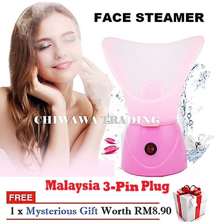 【Malaysia 3-Pin Plug】Facial Steamer Nano Ion Steam Spa Face Vaporizer / Pengukus