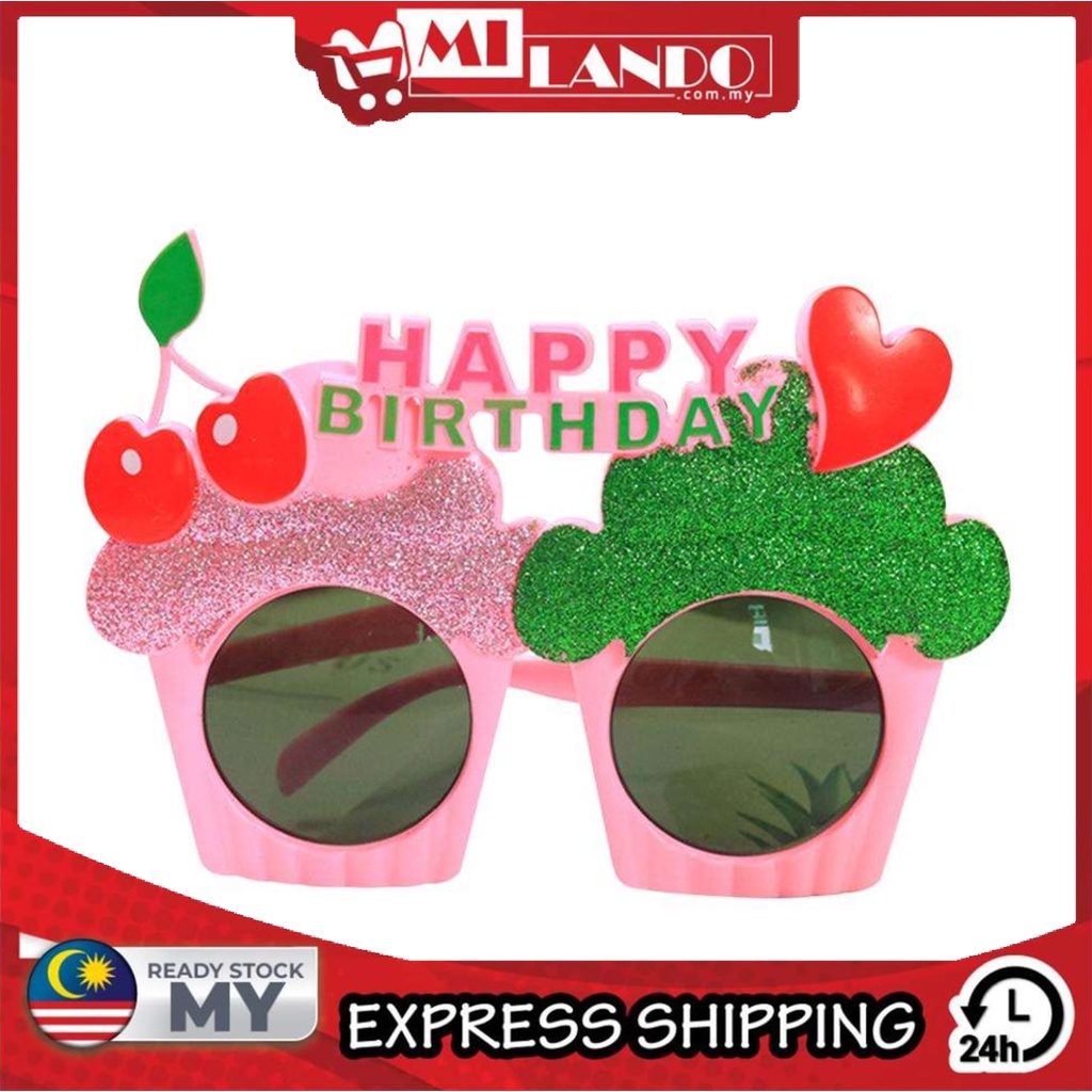 MILANDO Kid Creative Happy Birthday Glasses Happy Birthday Decor Party Supply Sun Glasses (Type 6))
