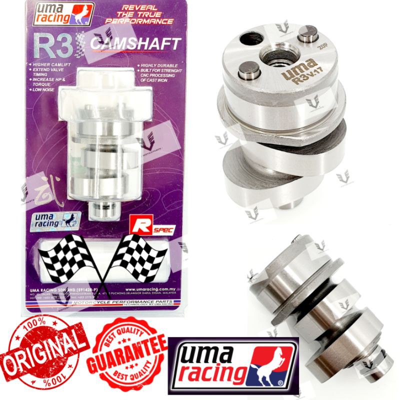 Uma Racing Lc135 Y15zr Fz150 R1 R3 Racing Camshaft Racing Cam Original Uma Racing High Cam Shopee Malaysia