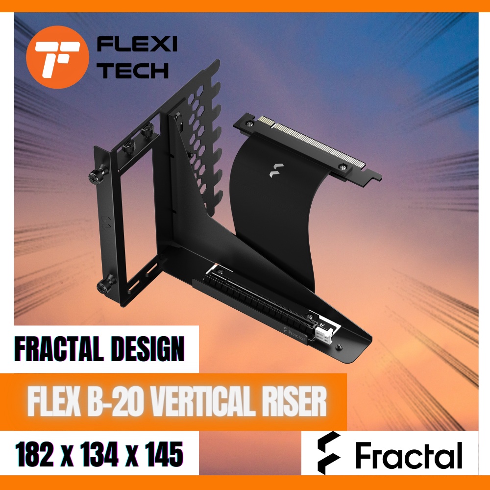 Flexi Tech FRACTAL DESIGN Flex B-20 Vertical Riser Bracket Mount GPU ...