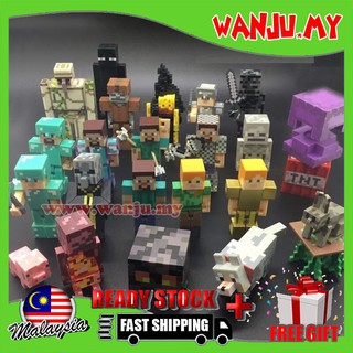 Random 5pcs Lot Minecraft Creeper Steve Action Figures Colorful Creative Building Block Toy Blocks Action Figure Toys Shopee Malaysia - build to survive creepers in roblox
