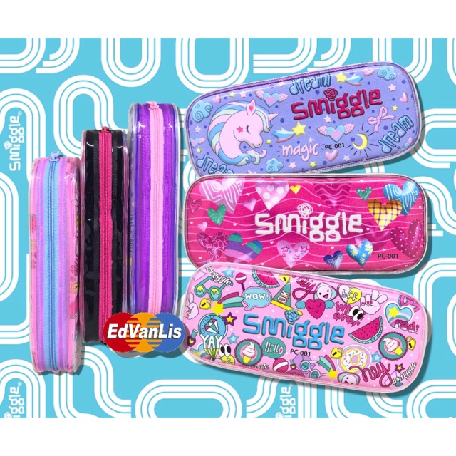 4 Smiggle And Hello Kitty Pencil Case Tempat pensil segi 4 Smiggle And Hello Kitty Pencil Case Tempat pensil segi