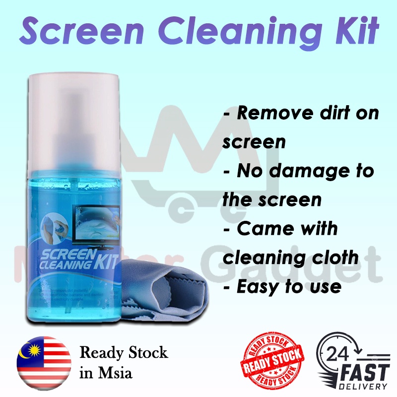(Ready Stock) LCD LED Screen Cleaner Cleaning KIT 200ml Dirt Removal