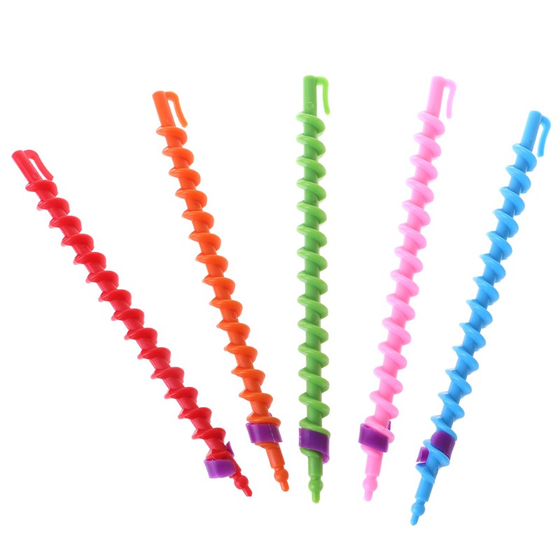Long Plastic Styling Barber Salon Tool Hairdressing Spiral