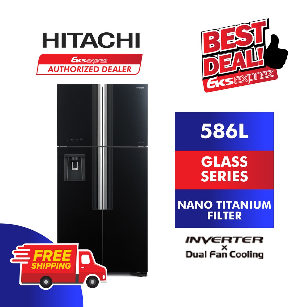 Hitachi Inverter 4 Door Fridge 586l R W720p7m Gbk Shopee Malaysia