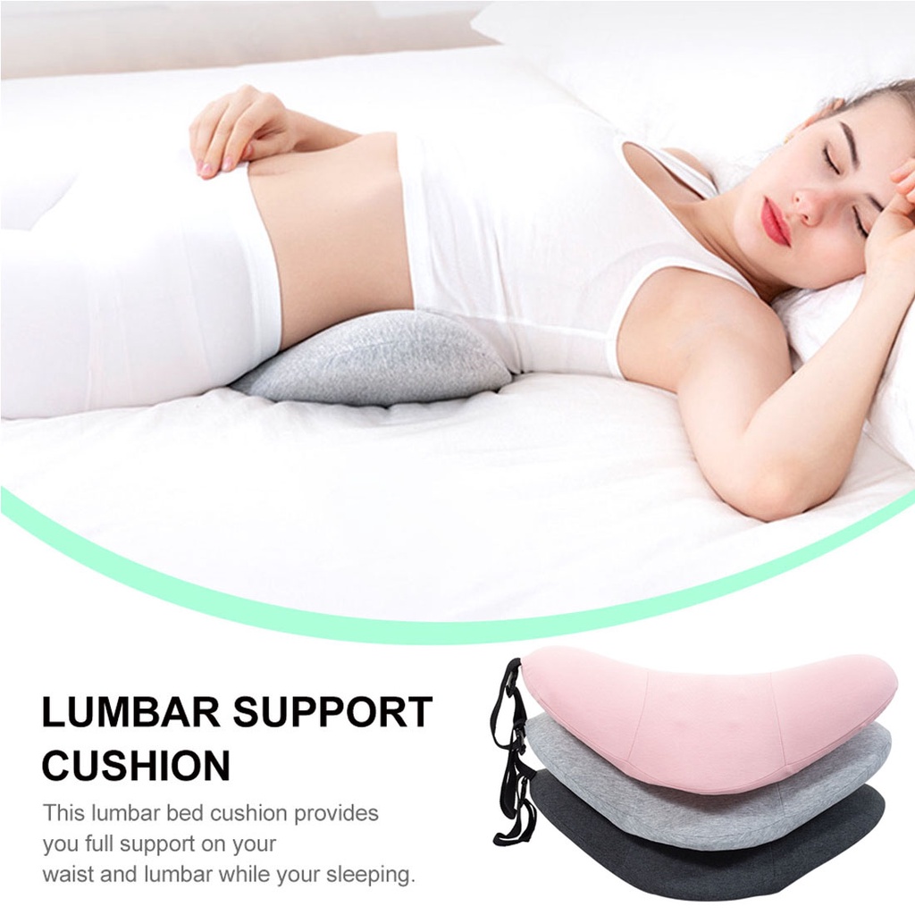 Memory Foam Lumbar Pillow Rollable Waist Massage Back Pillow Pregnant Waist Pad Bed Sleeping Pillow for Car Home Office