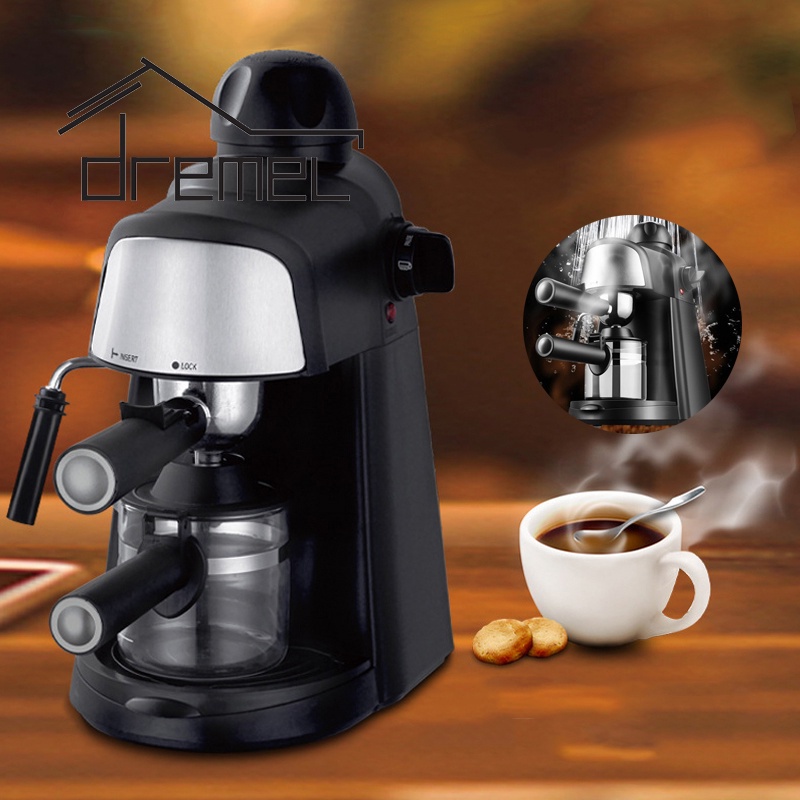 DREMEL Multifunctional Imported Steam Espresso Maker Semi-Auto Espresso 5 Bar 240ML Electric Coffee Maker Machine