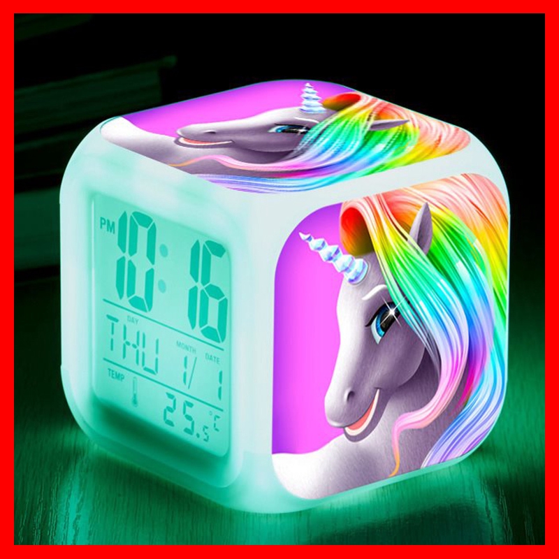 Anime ONE PIECE Alarm Clock 7 Color Change Night Light LED Digital Kids Gift Toy 
