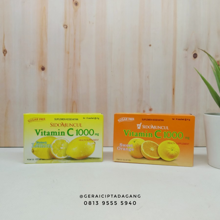 Sidomuncul Vitamin C 1000 Mg 1 Box 6 Sachets Shopee Malaysia