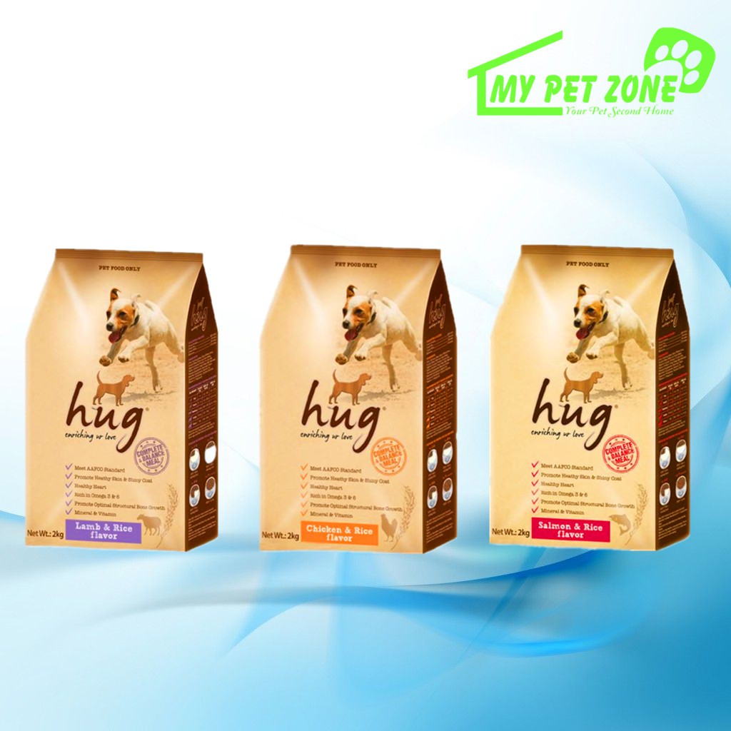 Hug Dog Food Chicken / Salmon / Lamb 2KG Shopee Malaysia