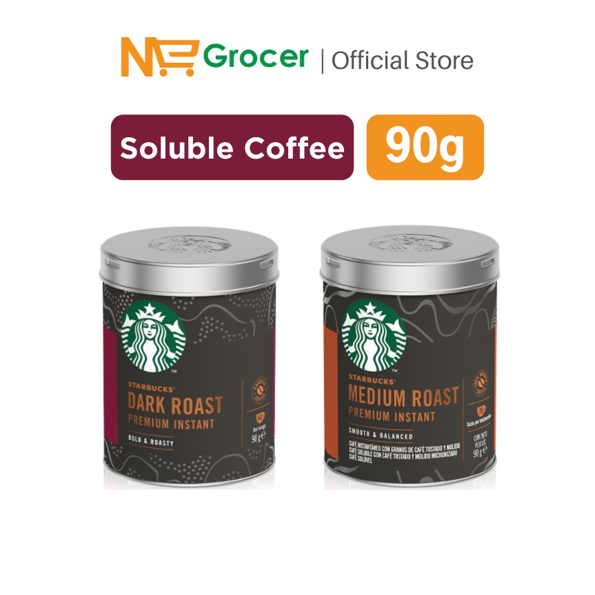 Starbucks Dark / Medium Roast Premium Instant Coffee Tin (90g) NE