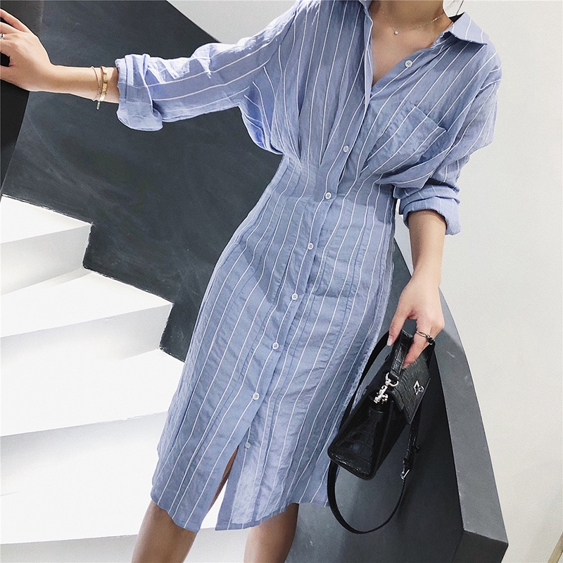 korean style shirt dress