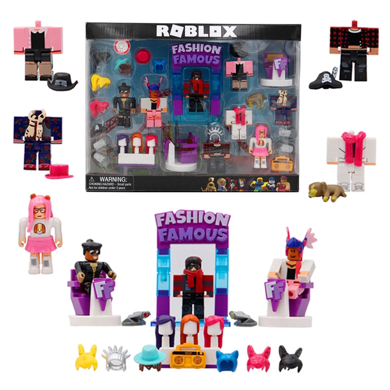 8pcs Set Roblox Virtual World Building Blocks Doll Fashion Famous Action Figure With Accessories Kids Gift Shopee Malaysia - roblox fashion famous all codes