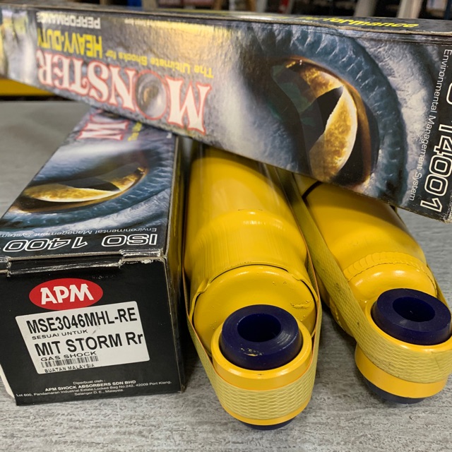 Apm Monster Mit Storm Gas Shock Absorber Rear Set 2pcs Heavy Duty Suspension Shocks Shopee Malaysia