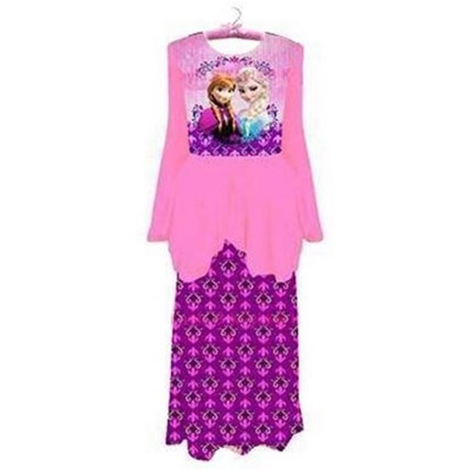  FROZEN  PEPLUM BAJU  KURUNG PINK Shopee  Malaysia