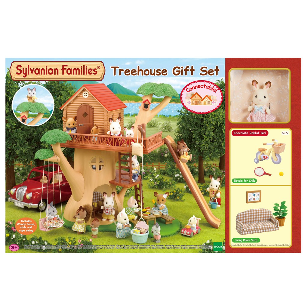 sylvanian families treehouse gift set