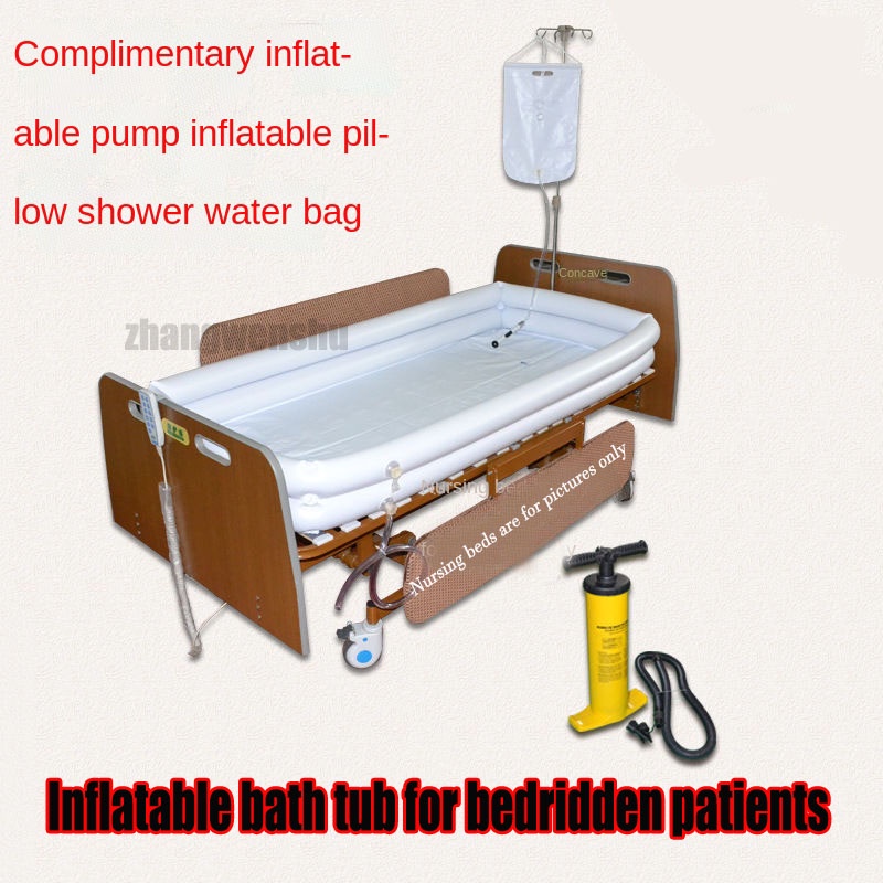 (Ready stock)Portable Bath Tub Shower Bed Inflatable PVC Bedridden