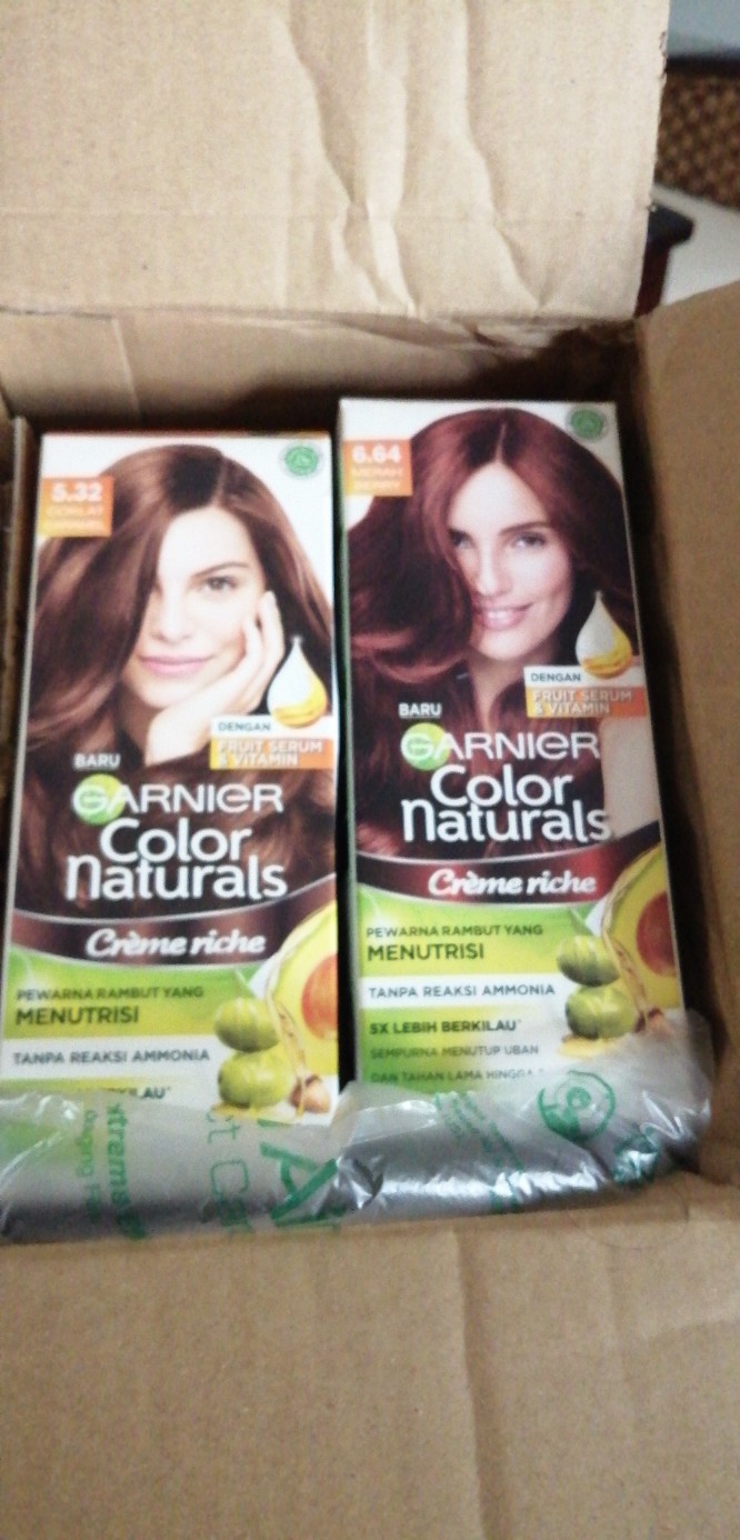  GARNIER  HAIR  COLOR  NATURALS CREME RICHE BOX HAIR  DYE  