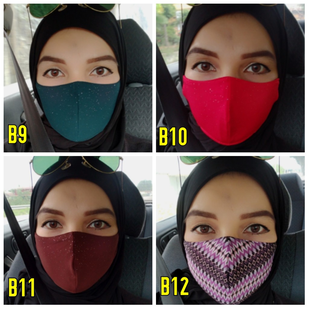 Cloth Face  mask  Washable dan Reusable Boleh letak filter 