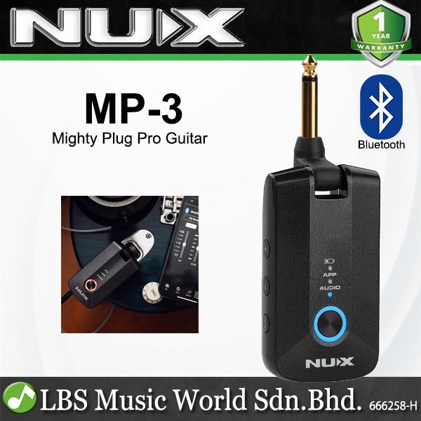 Nux Mighty Plug Pro Silent Guitar and Bass Amp Modeller Headphone Amp Speaker Amplifier with Bluetooth (MP3 MP 3)