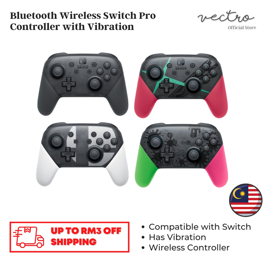 OEM Switch Pro Controller Vibration Bluetooth Wireless Controllers Shopee Malaysia