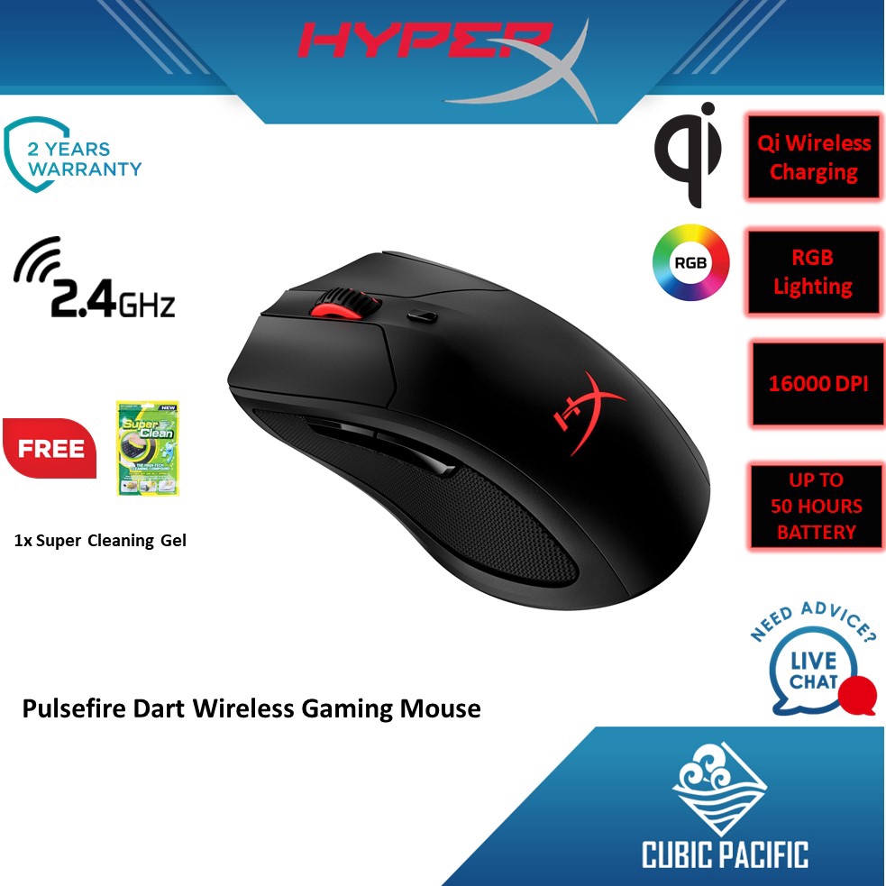 Hyperx Pulsefire Raid Pulsefire Dart Wireless Gaming Mouse Ergonomic 11 Button Rgb Gaming Mouse Free Cleaning Gel Shopee Malaysia