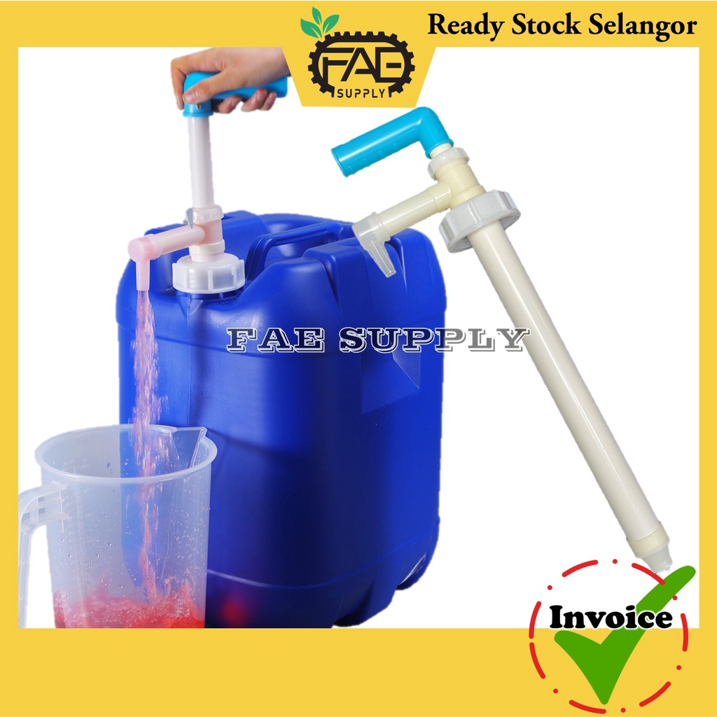 manual pump water Hand operated dispenser oil detergent honey syrup jerry can barrel Pam Air Tangan tong air 20 25 L