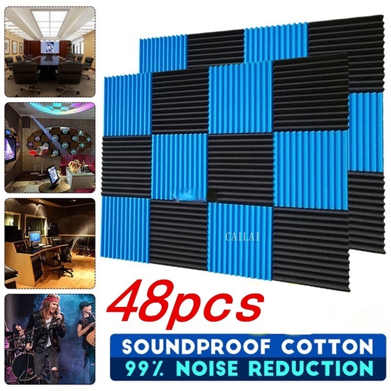 7Colors 30x30cm 48/24/12Pcs Durable Soundproof Foam Studio Foams Acoustic  Wall Panel Sound insulation Foam Studio Wall | Shopee Malaysia