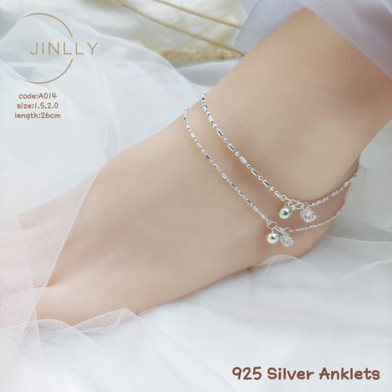 925 silver bracelet /anklets(纯银竹节手链/脚链)* Rantai Kaki/tangan Perak