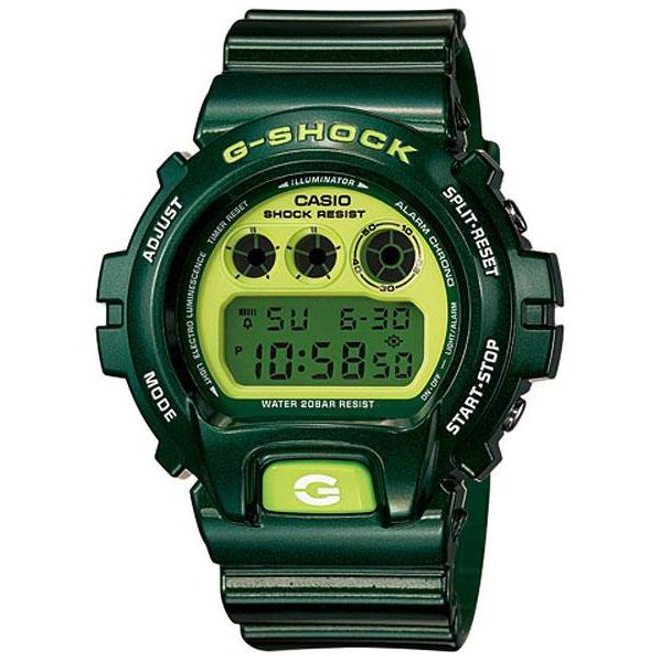 G Shock DW6900 CC3 Hulk Green Autolight G shock DW 6900 Green Jam ...
