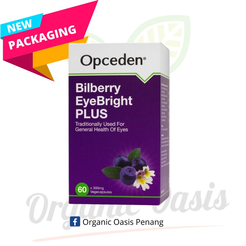 Opceden Bilberry Eyebright Plus 60's x 300mg (EXP Dec/2024) Shopee