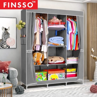 FINSSO : Wardrobe L Size / Almari Baju Rak Baju Clothes Organization Storage Rack Cabinet