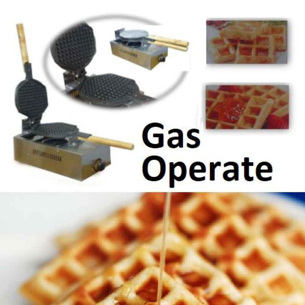 Gas Operate Waffle Cake Machine