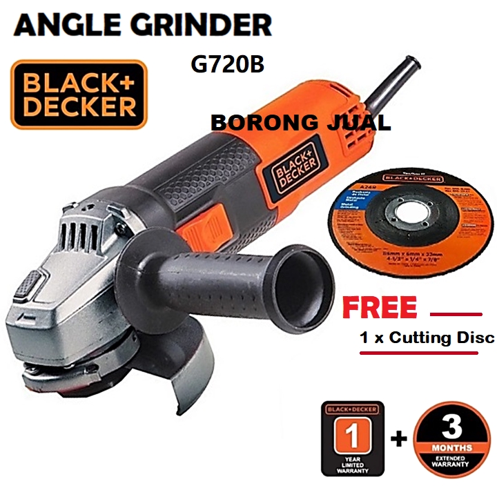 BLACK & DECKER G720B Electric Angle Grinder 820W 12000/min Polisher