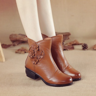 Details about   SOCOFY Women Cowhide Printed Flannel Lining Zip Ankle Boots Pointy Toe Shoe 