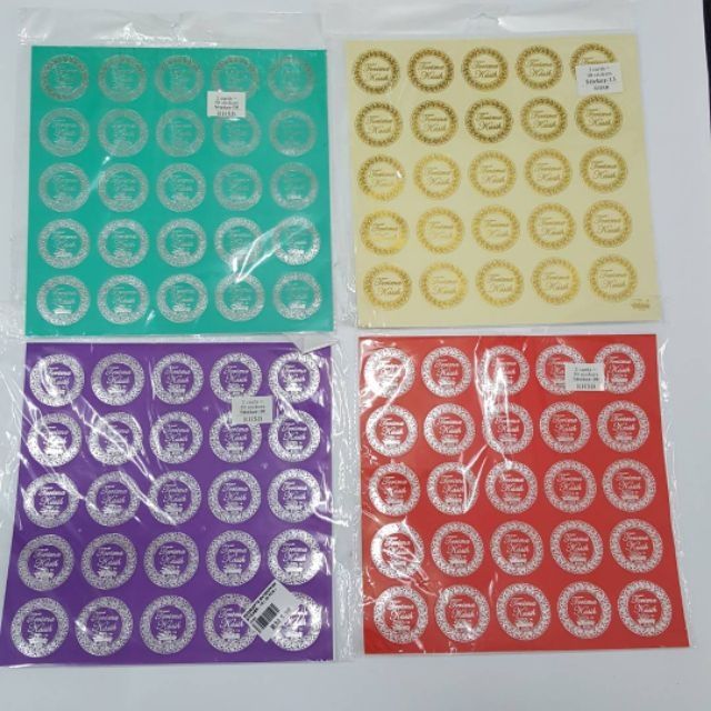 STICKER COLOUR TERIMA KASIH ( 50 PCS ) | Shopee Malaysia