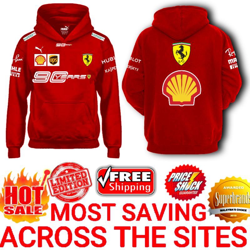 Hoodie LOGO MIX Buy Now!! = 90th Years Anniversary Suderia Ferrari F1 ...