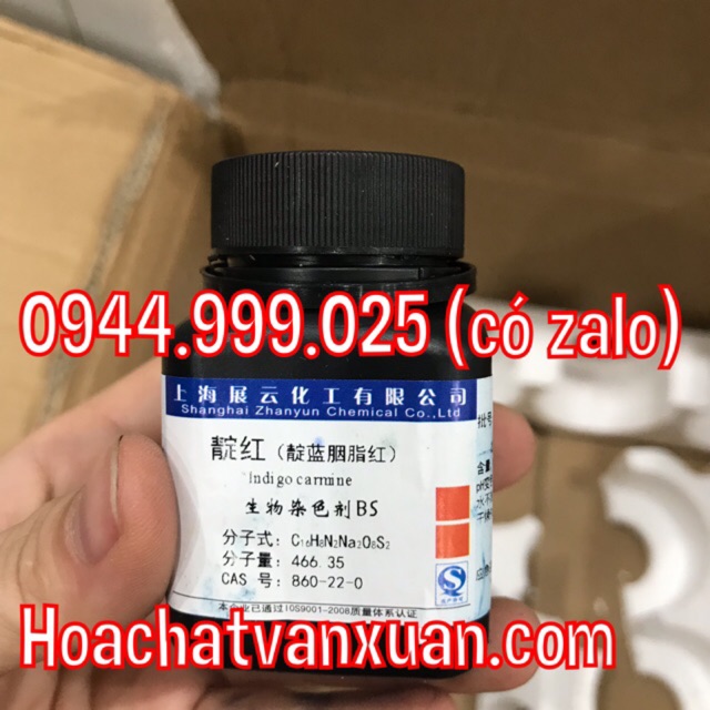 Chemical Indigo carmine CAS 860-22-0 C16H8N2Na2O8S2 Vial Indicator 25g ...