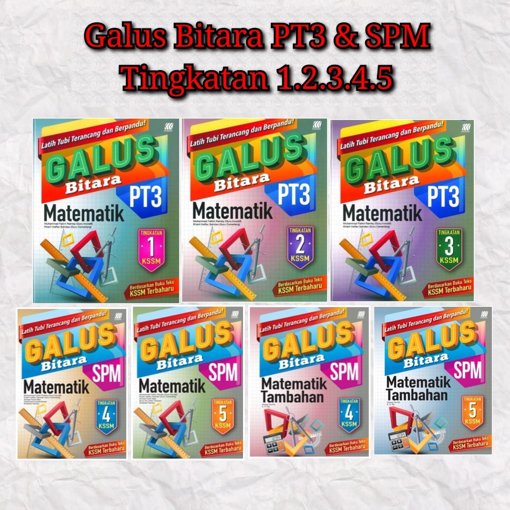 [Bukulah] Buku Latihan Sasbadi  Galus Bitara PT3 & SPM Matematik