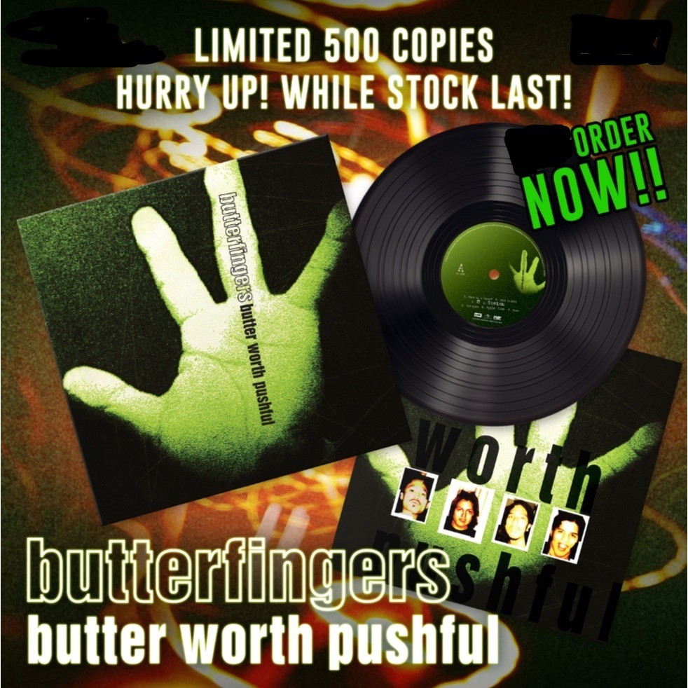 Butterfingers Butter Worth Pushful Vinyl Lp Piring Hitam Shopee Malaysia