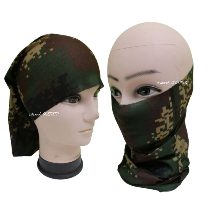 Buff Headscarf Bandana Mask askar loreng digital design camo army new ...